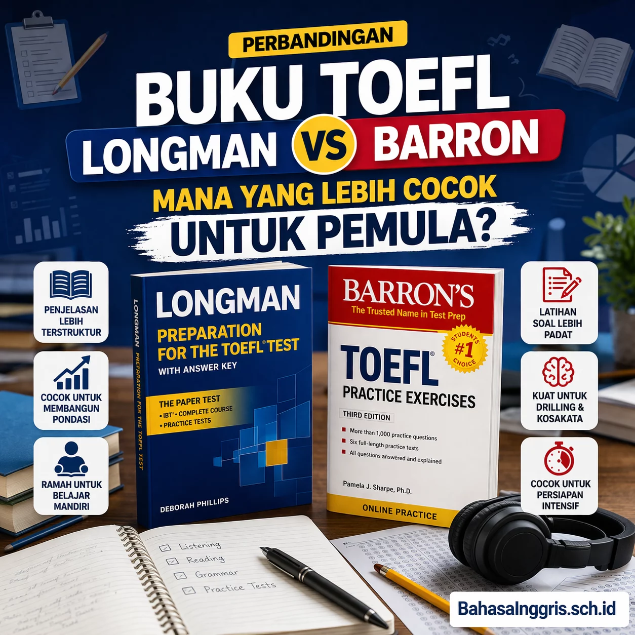 Pemula Pilih Longman atau Barron untuk Belajar TOEFL? Pemula Pilih Longman atau Barron untuk Belajar TOEFL? - Bahasa Inggris Center (BIC)