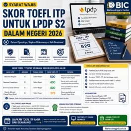 Syarat TOEFL ITP LPDP S2 Dalam Negeri - Bahasa Inggris Center (BIC)