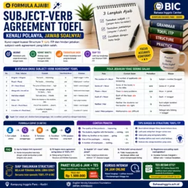 Cara Cepat Kuasai Subject Verb Agreement TOEFL - Bahasa Inggris Center (BIC)