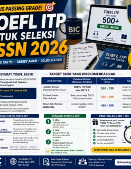 Syarat TOEFL ITP untuk Seleksi BSSN - Bahasa Inggris Center (BIC)