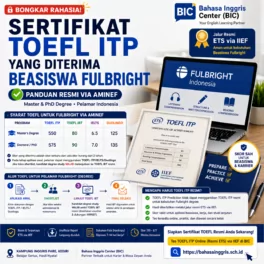 TOEFL ITP Fulbright yang Diterima AMINEF - Bahasa Inggris Center (BIC)
