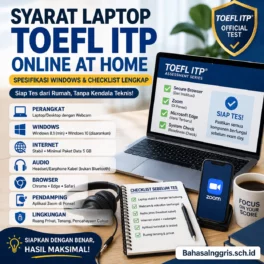 Syarat Laptop TOEFL ITP Online At Home - Bahasa Inggris Center (BIC)