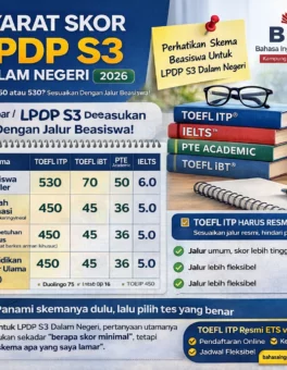 Syarat TOEFL LPDP S3 Dalam Negeri Afirmasi - Bahasa Inggris Center (BIC)