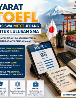 Syarat TOEFL Beasiswa MEXT Jepang untuk Lulusan SMA - Bahasa Inggris Center (BIC)