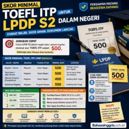 Syarat TOEFL ITP LPDP S2 Dalam Negeri Terbaru - Bahasa Inggris Center (BIC)
