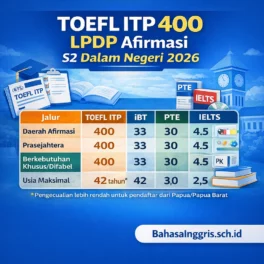 Syarat TOEFL LPDP Jalur Afirmasi Dalam Negeri - Bahasa Inggris Center (BIC)