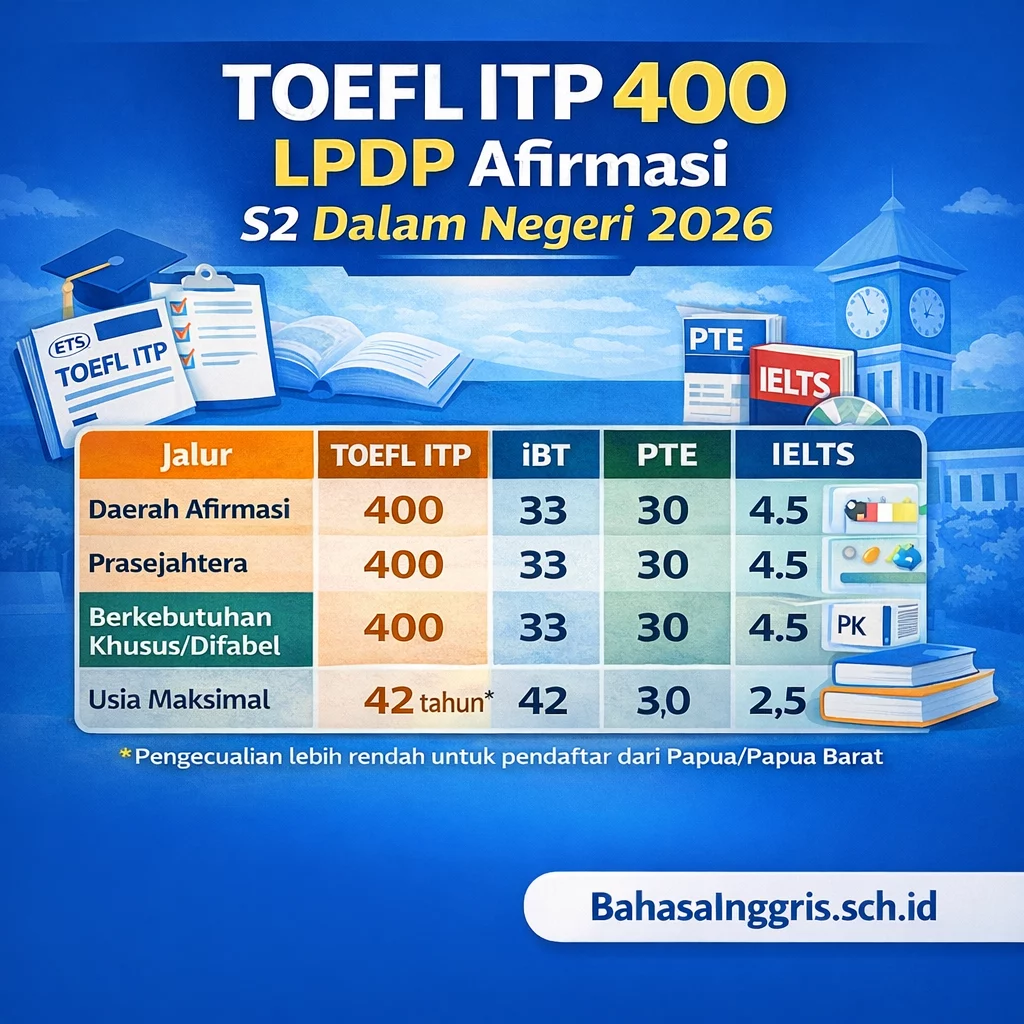 Syarat TOEFL LPDP Jalur Afirmasi Dalam Negeri Syarat TOEFL LPDP Jalur Afirmasi Dalam Negeri - Bahasa Inggris Center (BIC)