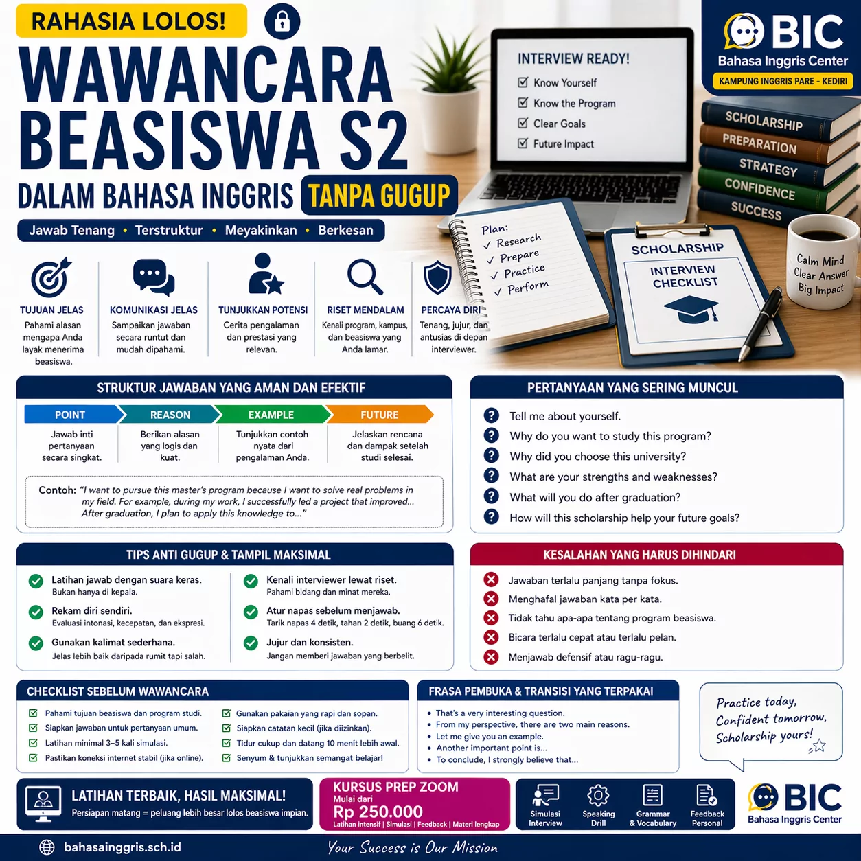 Wawancara Beasiswa Inggris Tanpa Gugup, Ini Caranya Wawancara Beasiswa Inggris Tanpa Gugup, Ini Caranya - Bahasa Inggris Center (BIC)