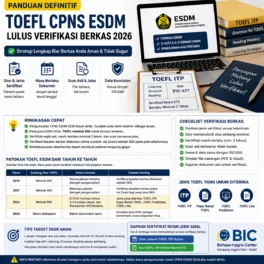 Verifikasi TOEFL ITP CPNS ESDM 2026 Anti Gugur - Bahasa Inggris Center (BIC)