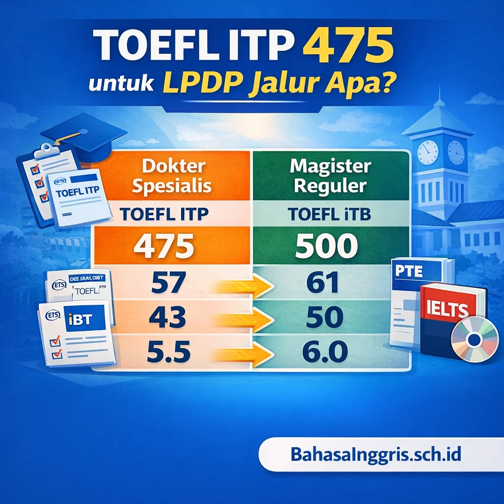 TOEFL ITP 475 untuk LPDP Jalur Apa? TOEFL ITP 475 untuk LPDP Jalur Apa? - Bahasa Inggris Center (BIC)