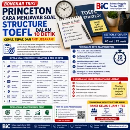 Cara Menjawab Structure TOEFL dalam 10 Detik - Bahasa Inggris Center (BIC)