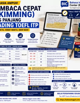 Rahasia Membaca Cepat Teks Reading TOEFL ITP - Bahasa Inggris Center (BIC)
