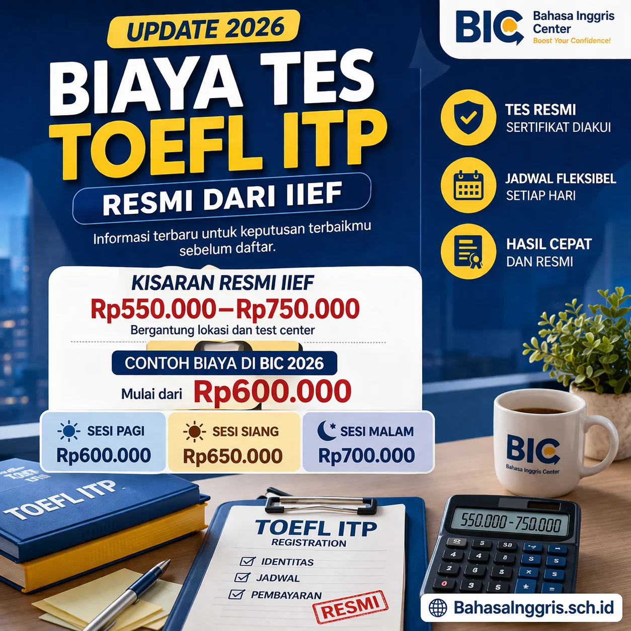 Update Harga TOEFL ITP Resmi IIEF 2026 Update Harga TOEFL ITP Resmi IIEF 2026 - Bahasa Inggris Center (BIC)