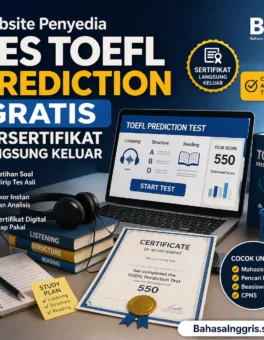 Website Tes TOEFL Prediction Gratis Bersertifikat - Bahasa Inggris Center (BIC)