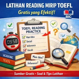 Latihan Reading Mirip TOEFL Gratis yang Efektif - Bahasa Inggris Center (BIC)