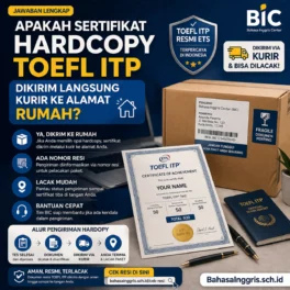 Apakah Hardcopy TOEFL ITP Dikirim ke Rumah? - Bahasa Inggris Center (BIC)