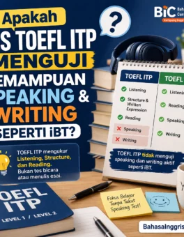TOEFL ITP vs iBT: Ada Tes Speaking Tidak? - Bahasa Inggris Center (BIC)