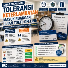 Toleransi Keterlambatan TOEFL Offline, Berapa Menit? - Bahasa Inggris Center (BIC)