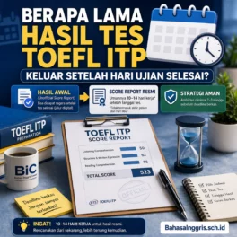 Berapa Lama Hasil TOEFL ITP Keluar Setelah Ujian - Bahasa Inggris Center (BIC)