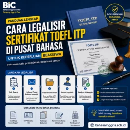 Cara Legalisir Sertifikat TOEFL ITP di Pusat Bahasa - Bahasa Inggris Center (BIC)