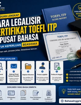 Cara Legalisir Sertifikat TOEFL ITP di Pusat Bahasa - Bahasa Inggris Center (BIC)