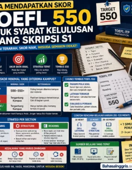 Strategi Tembus TOEFL 550 untuk Kelulusan S1 - Bahasa Inggris Center (BIC)