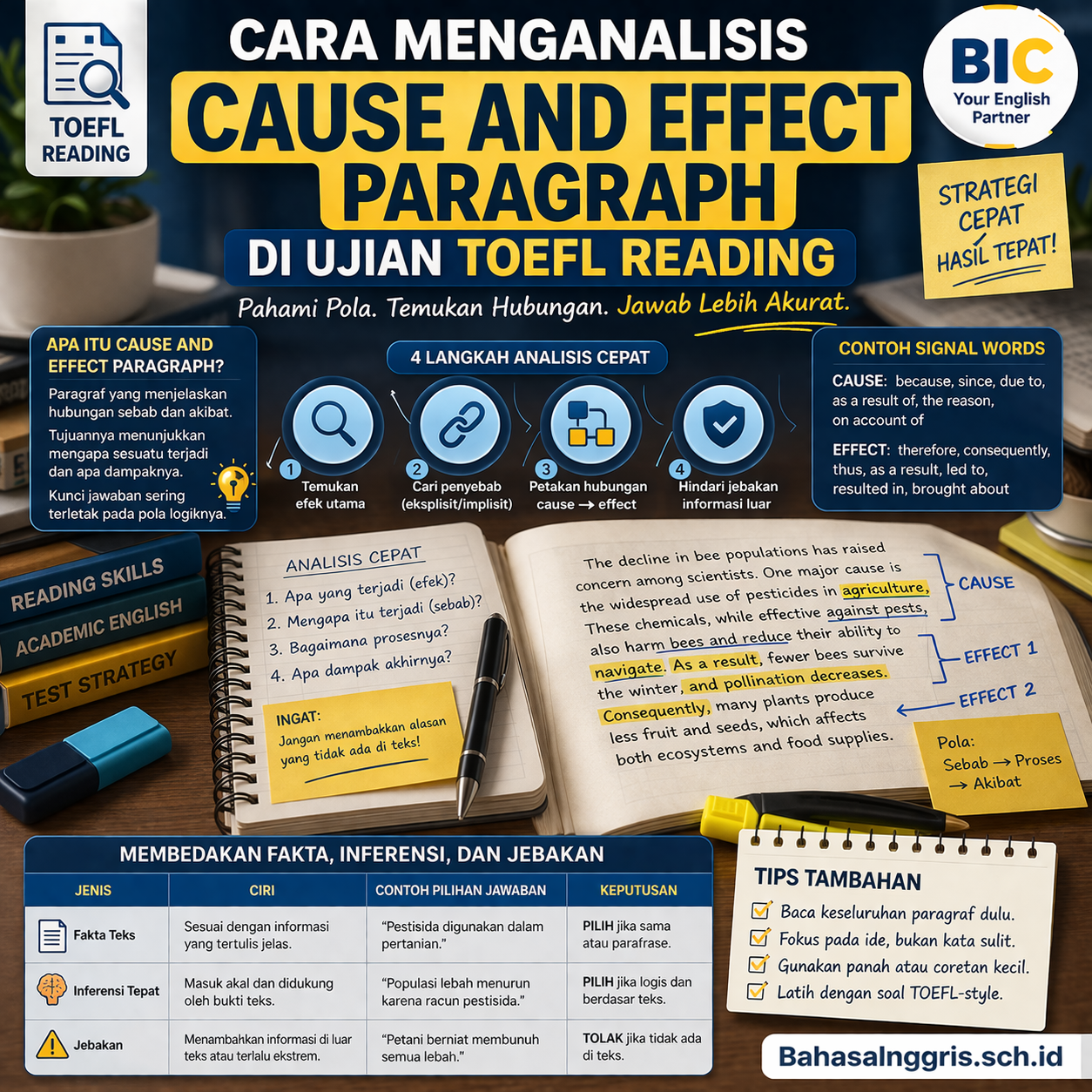 Cause and Effect Paragraph di TOEFL Reading - BIC