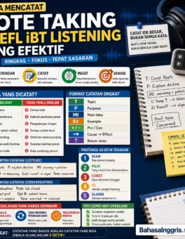 Cara Note Taking TOEFL iBT Listening yang Efektif - Bahasa Inggris Center (BIC)