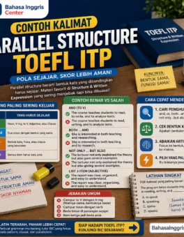 Contoh Parallel Structure TOEFL ITP untuk Pemula - Bahasa Inggris Center (BIC)