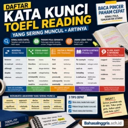 Daftar Kata Kunci TOEFL Reading dan Artinya - Bahasa Inggris Center (BIC)