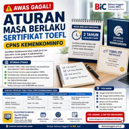 Awas Gagal! Masa Berlaku TOEFL CPNS - Bahasa Inggris Center (BIC)
