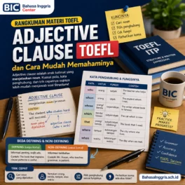 Materi Adjective Clause TOEFL untuk Pemula - Bahasa Inggris Center (BIC)