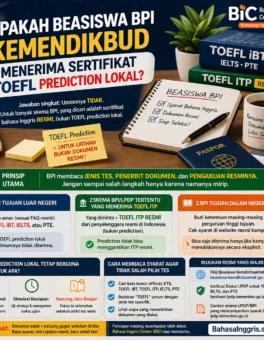 Apakah BPI Menerima TOEFL Prediction? - Bahasa Inggris Center (BIC)