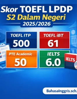 Syarat LPDP S2 Dalam Negeri TOEFL ITP 500, iBT 61, PTE 50, IELTS 6.0 - Bahasa Inggris Center (BIC)