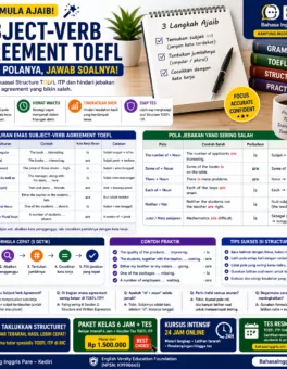 Cara Cepat Kuasai Subject Verb Agreement TOEFL - Bahasa Inggris Center (BIC)