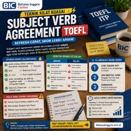 Cara Cepat Kuasai Subject Verb Agreement TOEFL - Bahasa Inggris Center (BIC)