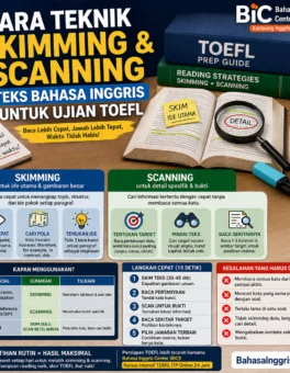 Cara Skimming dan Scanning untuk Ujian TOEFL - Bahasa Inggris Center (BIC)