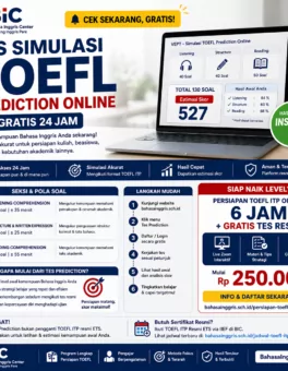 Tes Simulasi TOEFL Prediction Online Gratis - Bahasa Inggris Center (BIC)