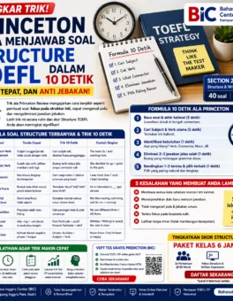 Cara Menjawab Structure TOEFL dalam 10 Detik - Bahasa Inggris Center (BIC)