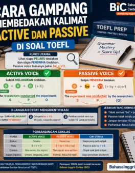 Trik Cepat Active dan Passive Voice TOEFL - Bahasa Inggris Center (BIC)