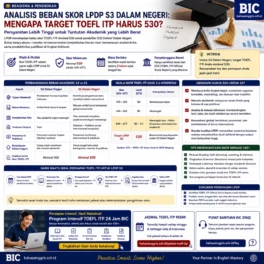 Mengapa TOEFL ITP 530 Penting untuk S3 LPDP - Bahasa Inggris Center (BIC)
