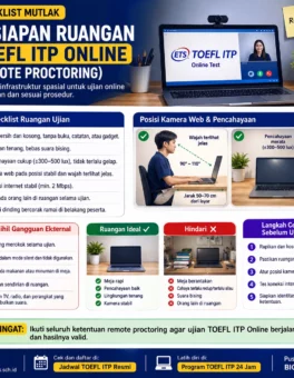 Checklist Ruangan Ujian TOEFL ITP Online - Bahasa Inggris Center (BIC)