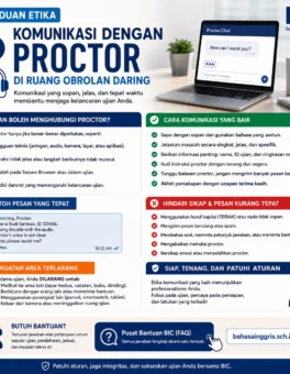 Etika Cerdas Komunikasi dengan Proctor TOEFL Online - Bahasa Inggris Center (BIC)
