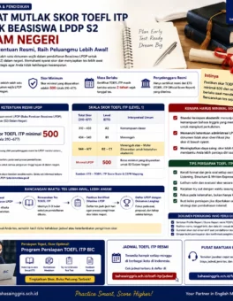 Jadwal TOEFL ITP untuk LPDP S2 Dalam Negeri 2026 - Bahasa Inggris Center (BIC)