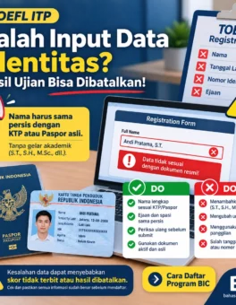 Hindari Kesalahan Fatal Data Identitas TOEFL ITP - Bahasa Inggris Center (BIC)