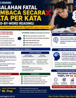 Stop Membaca Kata per Kata agar TOEFL Lebih Cepat - Bahasa Inggris Center (BIC)