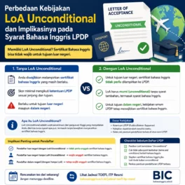 LoA Unconditional dan Syarat Bahasa LPDP - Bahasa Inggris Center (BIC)