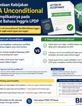 LoA Unconditional dan Syarat Bahasa LPDP - Bahasa Inggris Center (BIC)