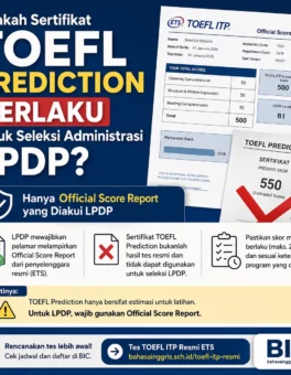 TOEFL Prediction Aman untuk Latihan Bukan LPDP - Bahasa Inggris Center (BIC)