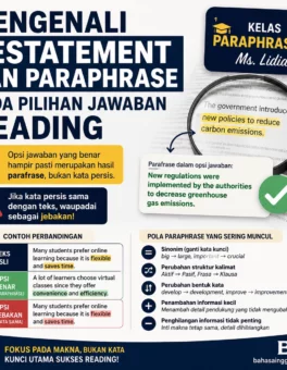 Kuasai Restatement dan Paraphrase Reading TOEFL - Bahasa Inggris Center (BIC)